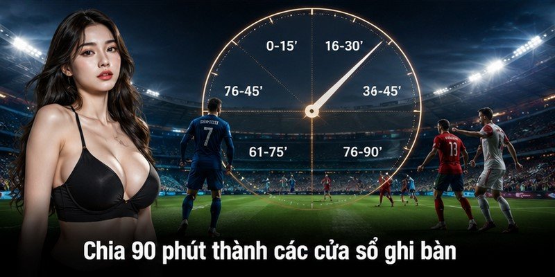 Chia 90 phút thành các cửa sổ ghi bàn