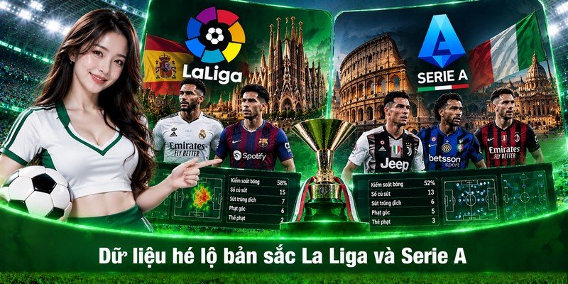 Dữ liệu hé lộ bản sắc La Liga và Serie A