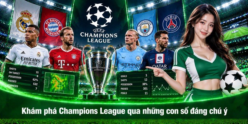Khám phá Champions League qua những con số đáng chú ý